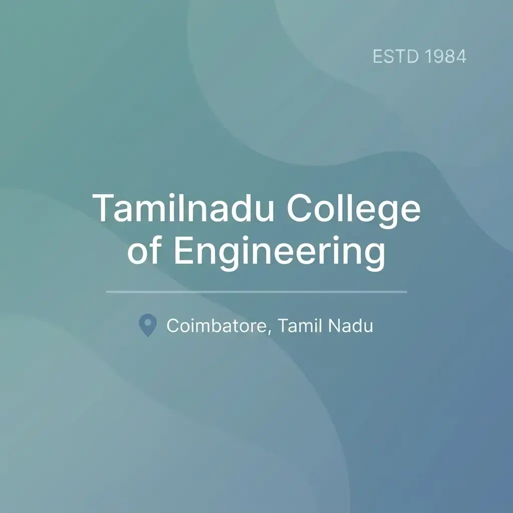 Tamilnadu College of Engineering engineering college in Tamil Nadu information card
