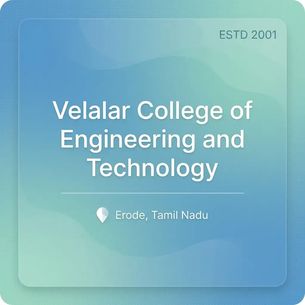 Velalar College of Engineering and Technology engineering college in Tamil Nadu information card