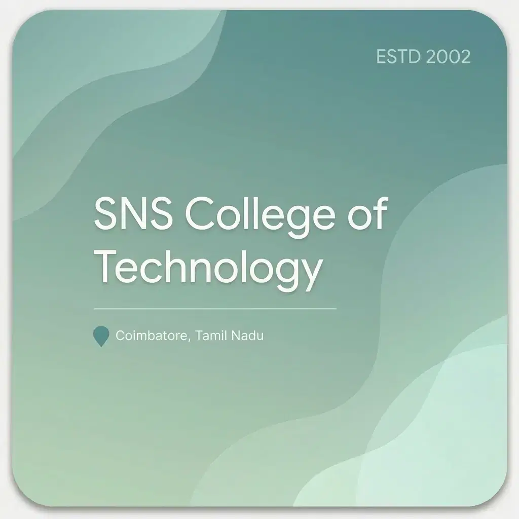 SNS College of Technology engineering college in Tamil Nadu information card