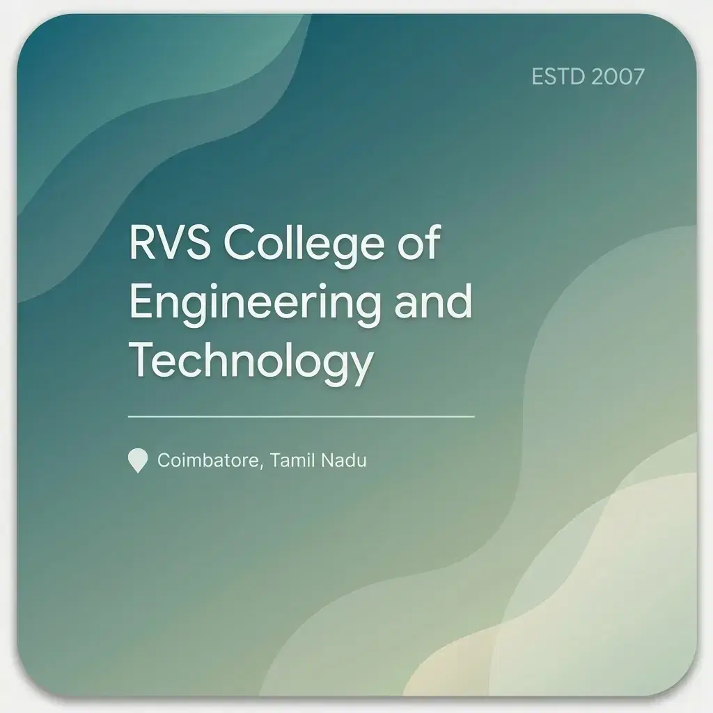 RVS College of Engineering and Technology engineering college in Tamil Nadu information card