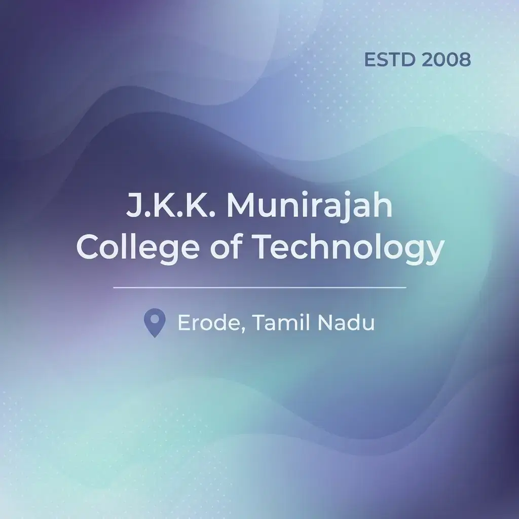 J.K.K. Munirajah College of Technology engineering college in Tamil Nadu information card