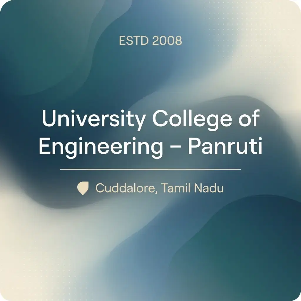 University College of Engineering – Panruti engineering college in Tamil Nadu information card