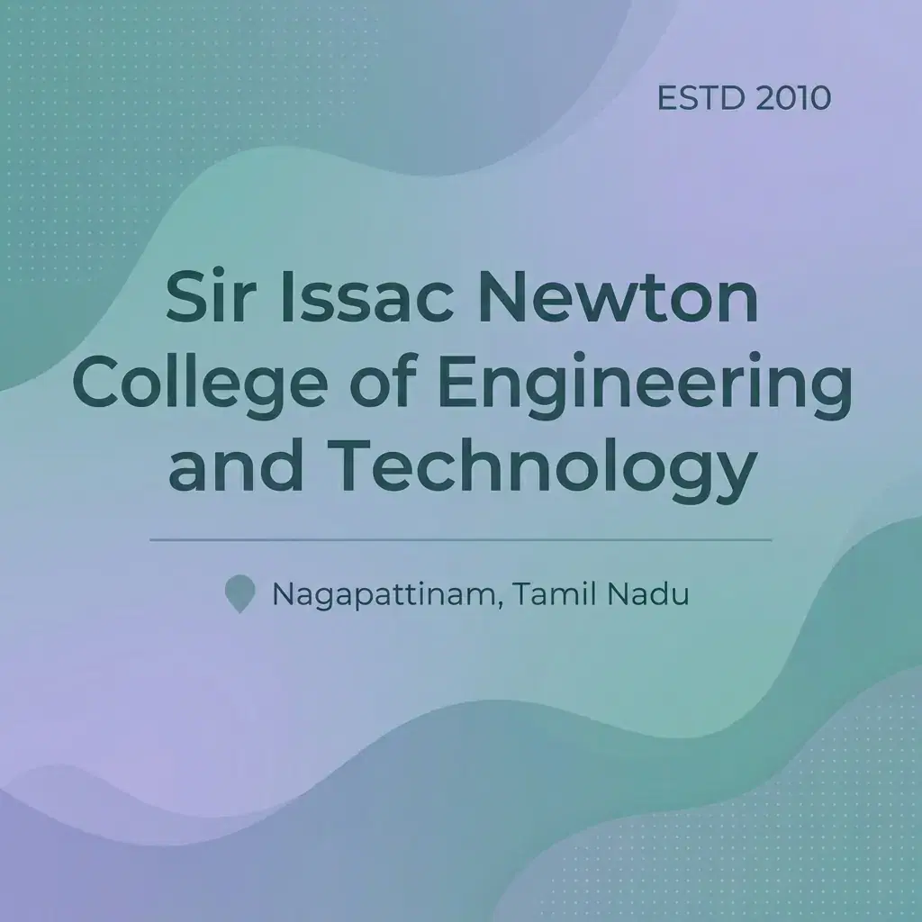 Sir Issac Newton College of Engineering and Technology engineering college in Tamil Nadu information card