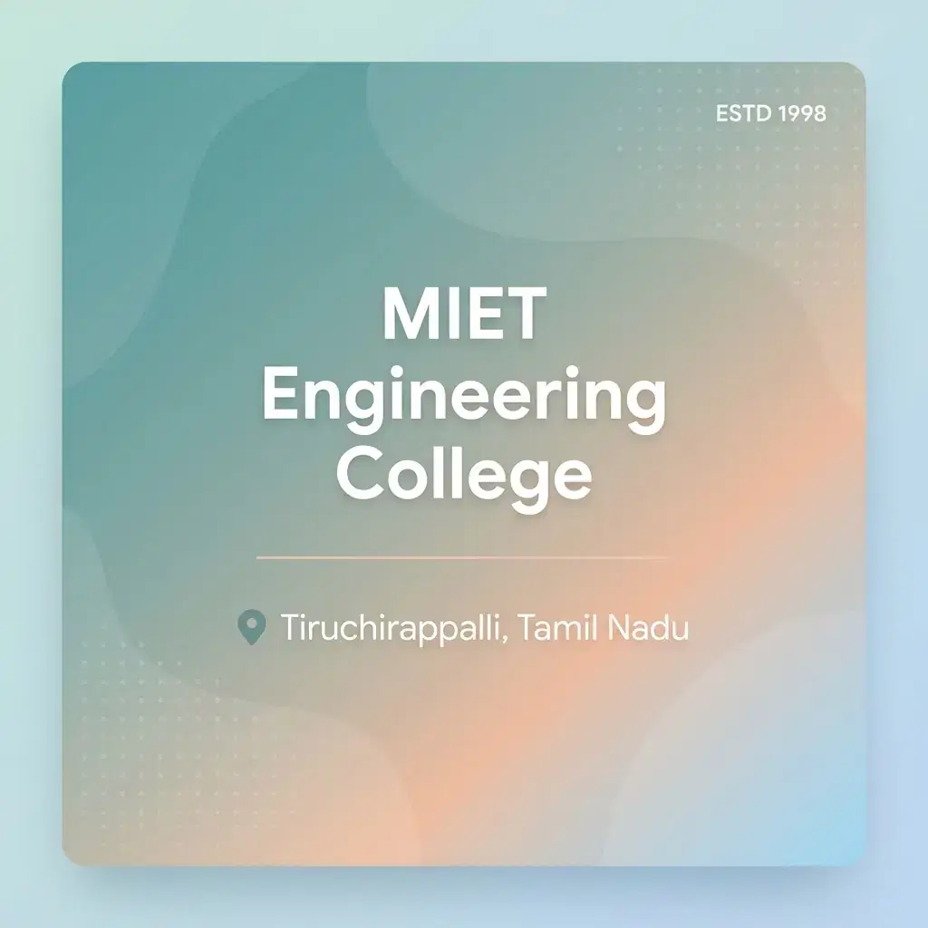 MIET Engineering College engineering college in Tamil Nadu information card