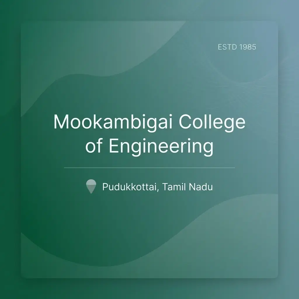Mookambigai College of Engineering engineering college in Tamil Nadu information card