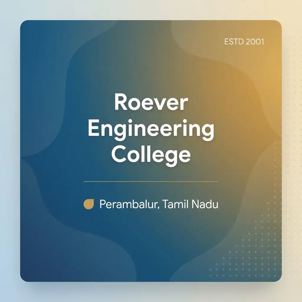 Roever Engineering College engineering college in Tamil Nadu information card
