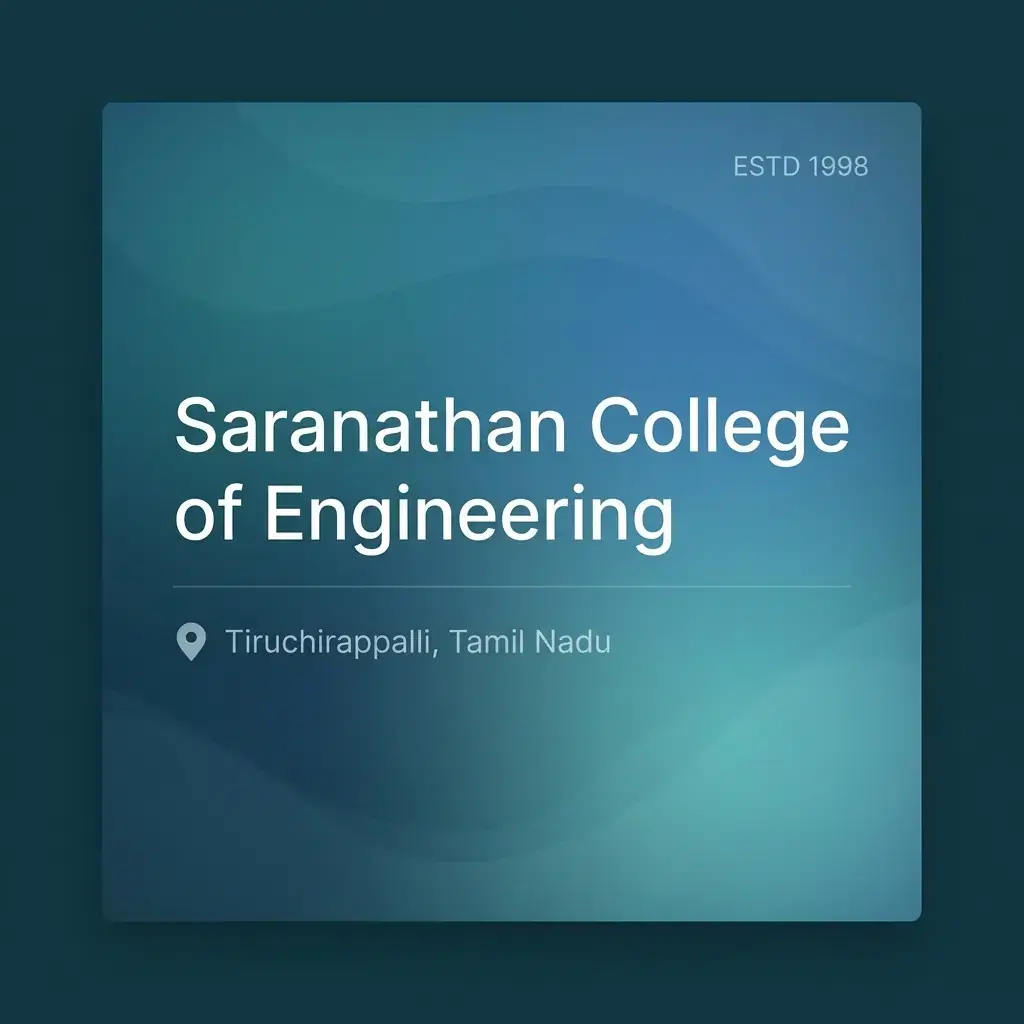 Saranathan College of Engineering engineering college in Tamil Nadu information card