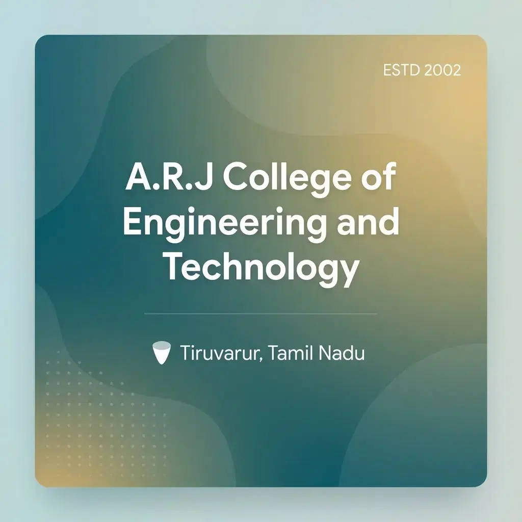 A.R.J College of Engineering and Technology engineering college in Tamil Nadu information card