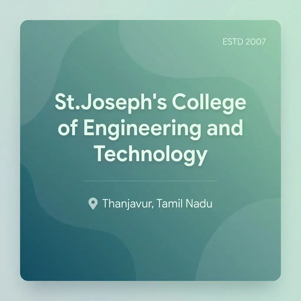 St.Joseph's College of Engineering and Technology engineering college in Tamil Nadu information card