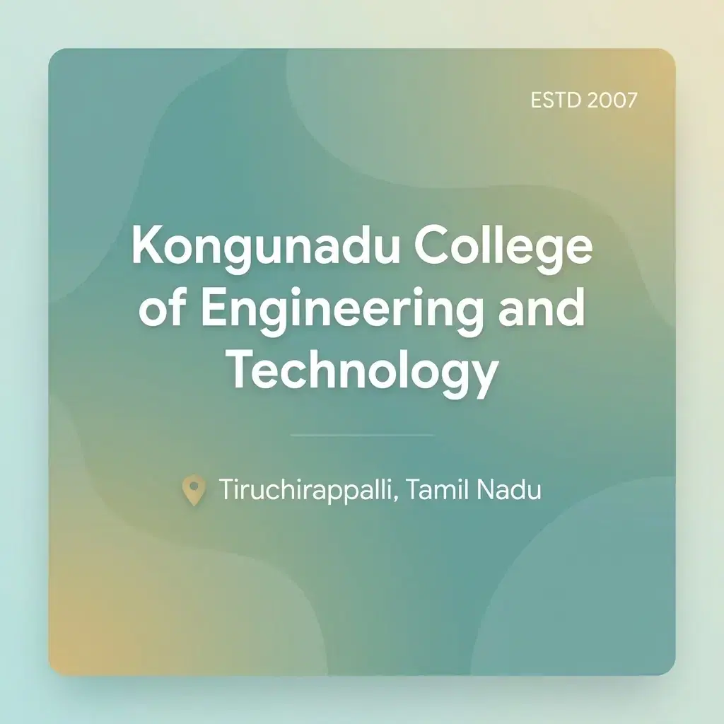 Kongunadu College of Engineering and Technology engineering college in Tamil Nadu information card