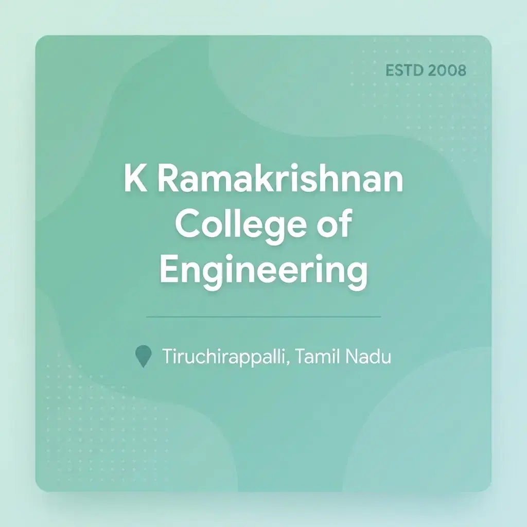 K Ramakrishnan College of Engineering engineering college in Tamil Nadu information card