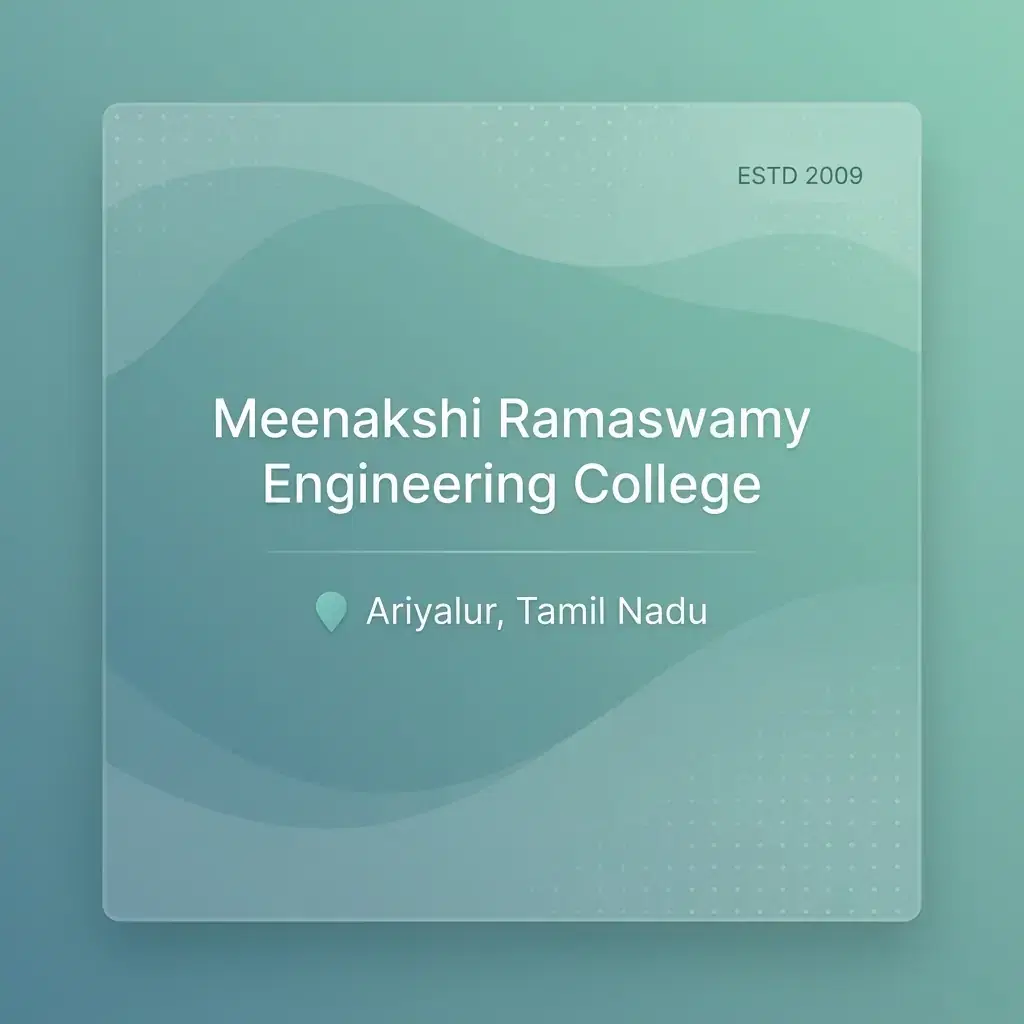 Meenakshi Ramaswamy Engineering College engineering college in Tamil Nadu information card