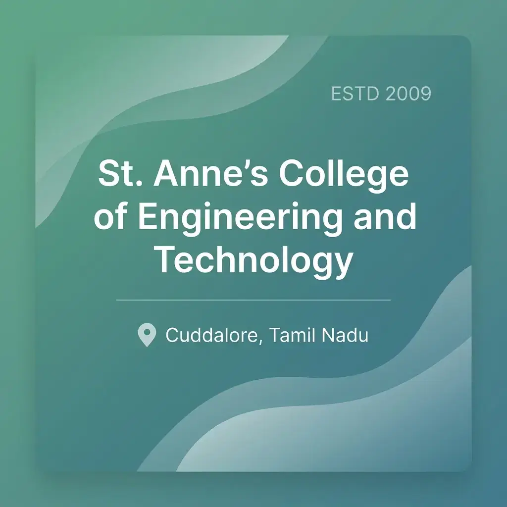 St. Anne's College of Engineering and Technology engineering college in Tamil Nadu information card
