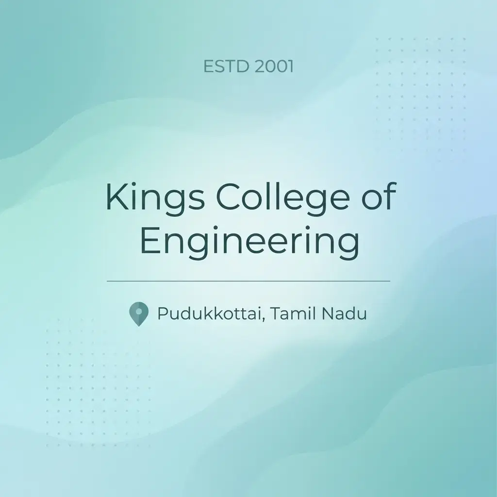 Kings College of Engineering engineering college in Tamil Nadu information card