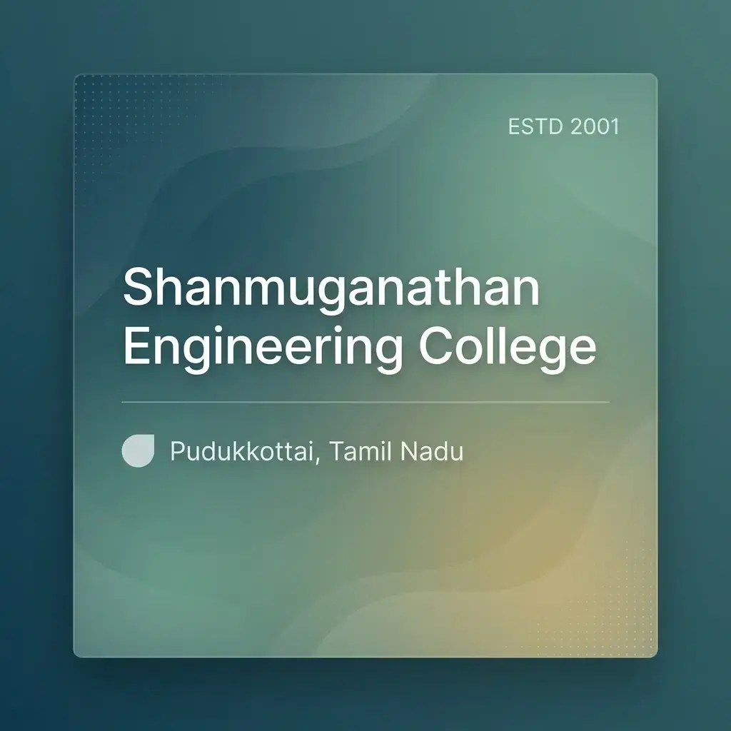Shanmuganathan Engineering College engineering college in Tamil Nadu information card