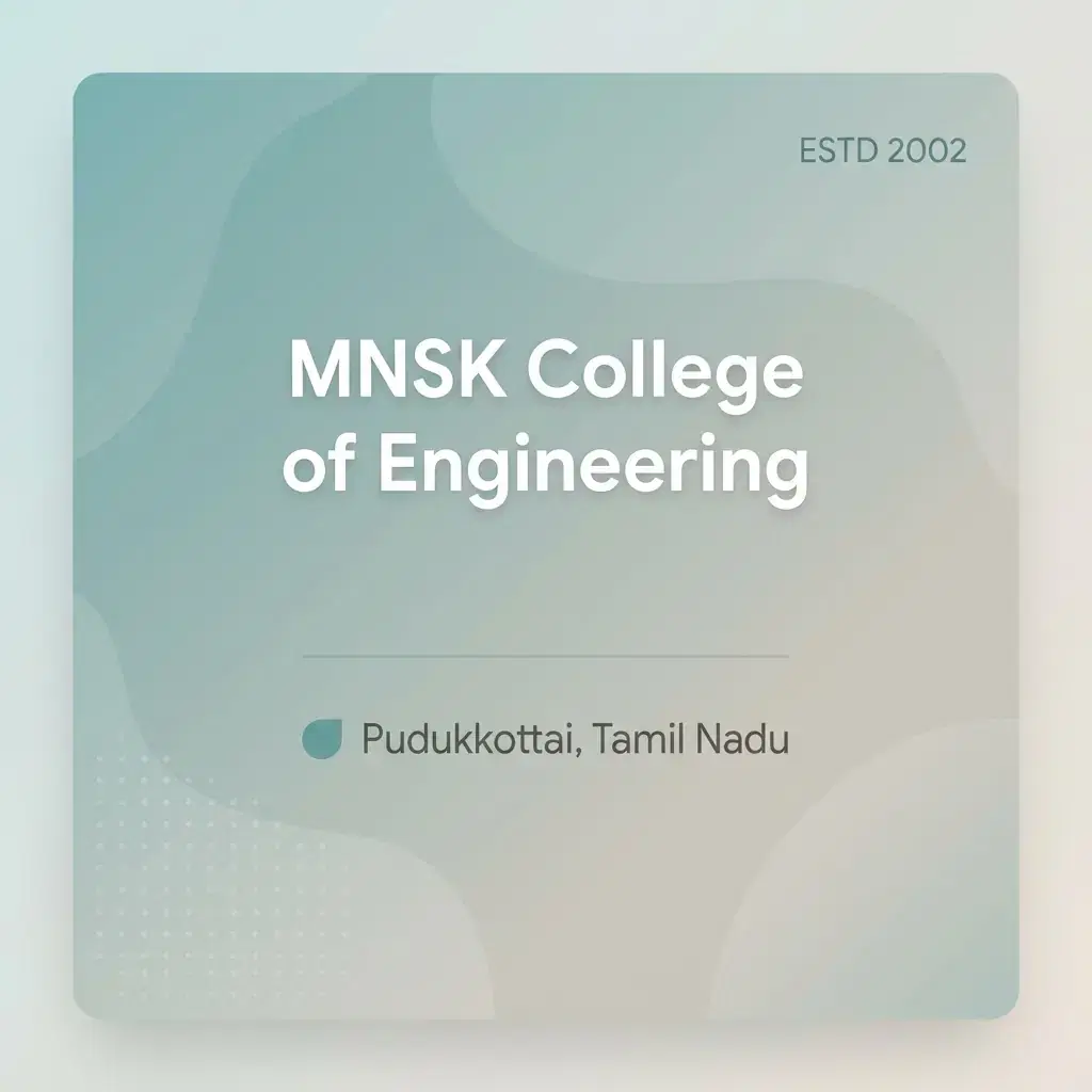 MNSK College of Engineering engineering college in Tamil Nadu information card