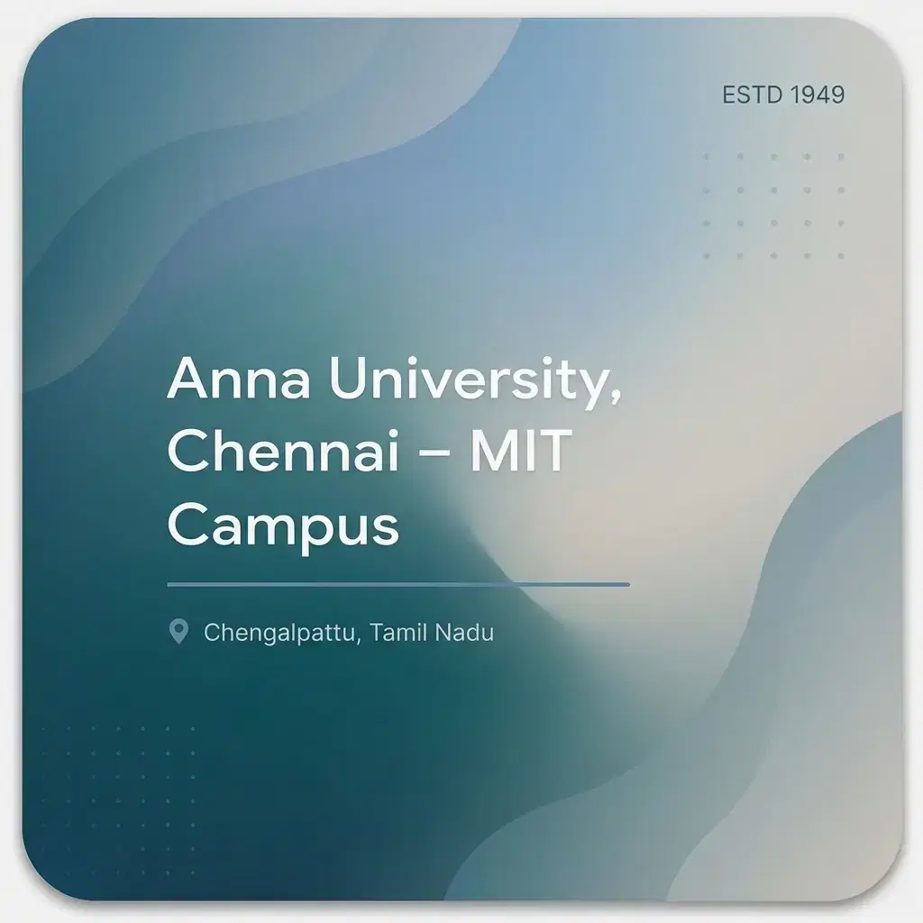 Anna University, Chennai – MIT Campus engineering college in Tamil Nadu information card