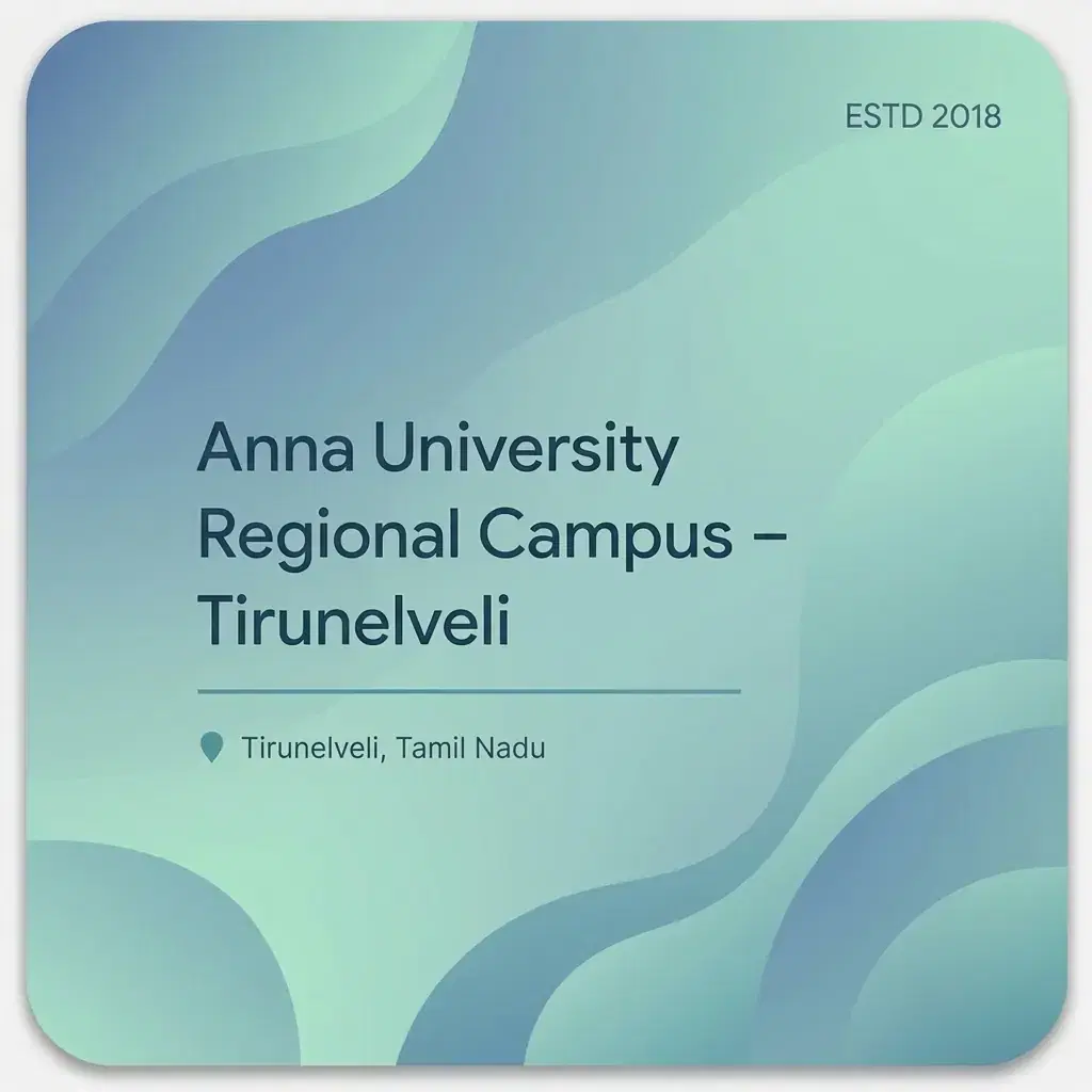 Anna University Regional Campus – Tirunelveli engineering college in Tamil Nadu information card