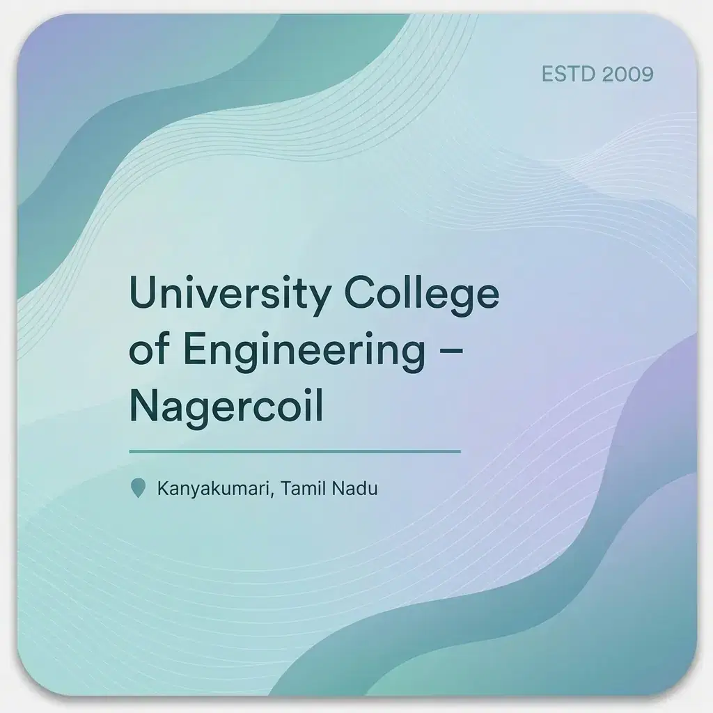 University College of Engineering – Nagercoil engineering college in Tamil Nadu information card