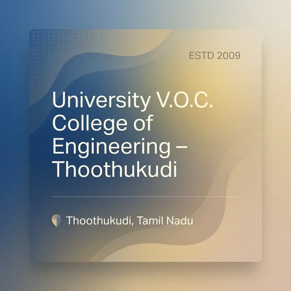University V.O.C. College of Engineering – Thoothukudi engineering college in Tamil Nadu information card