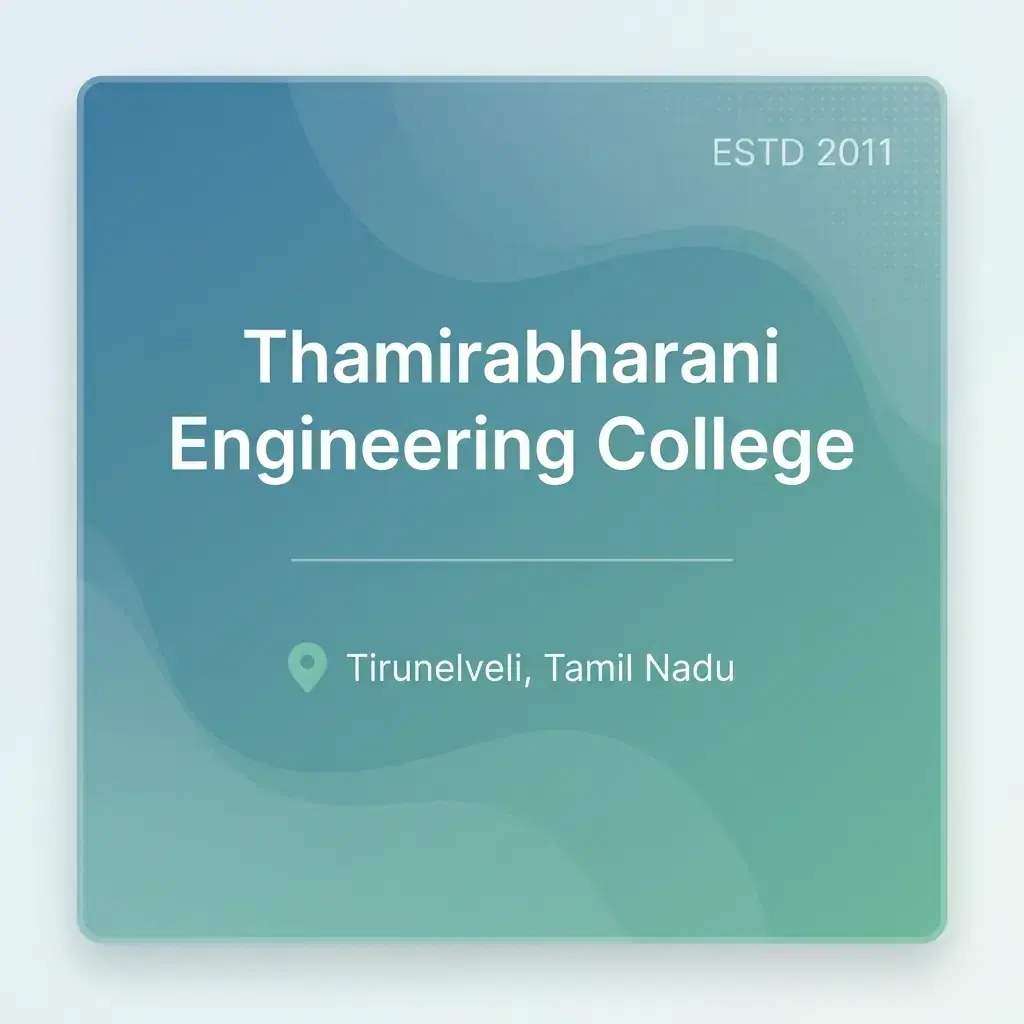 Thamirabharani Engineering College engineering college in Tamil Nadu information card
