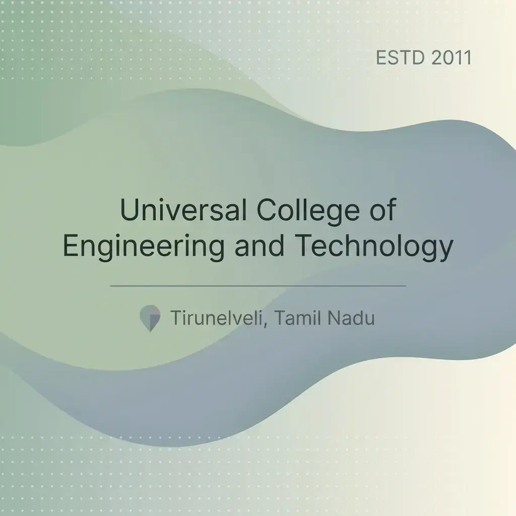 Universal College of Engineering and Technology engineering college in Tamil Nadu information card