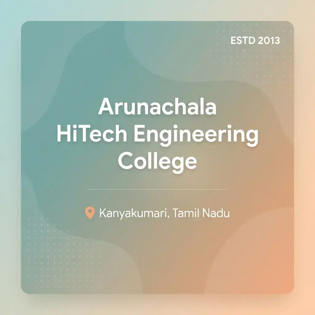 Arunachala HiTech Engineering College engineering college in Tamil Nadu information card