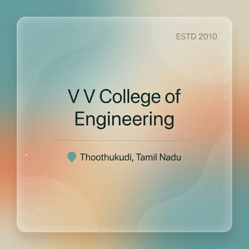 V V College of Engineering engineering college in Tamil Nadu information card