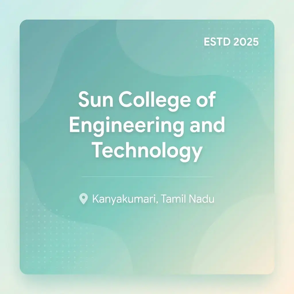 Sun College of Engineering and Technology engineering college in Tamil Nadu information card