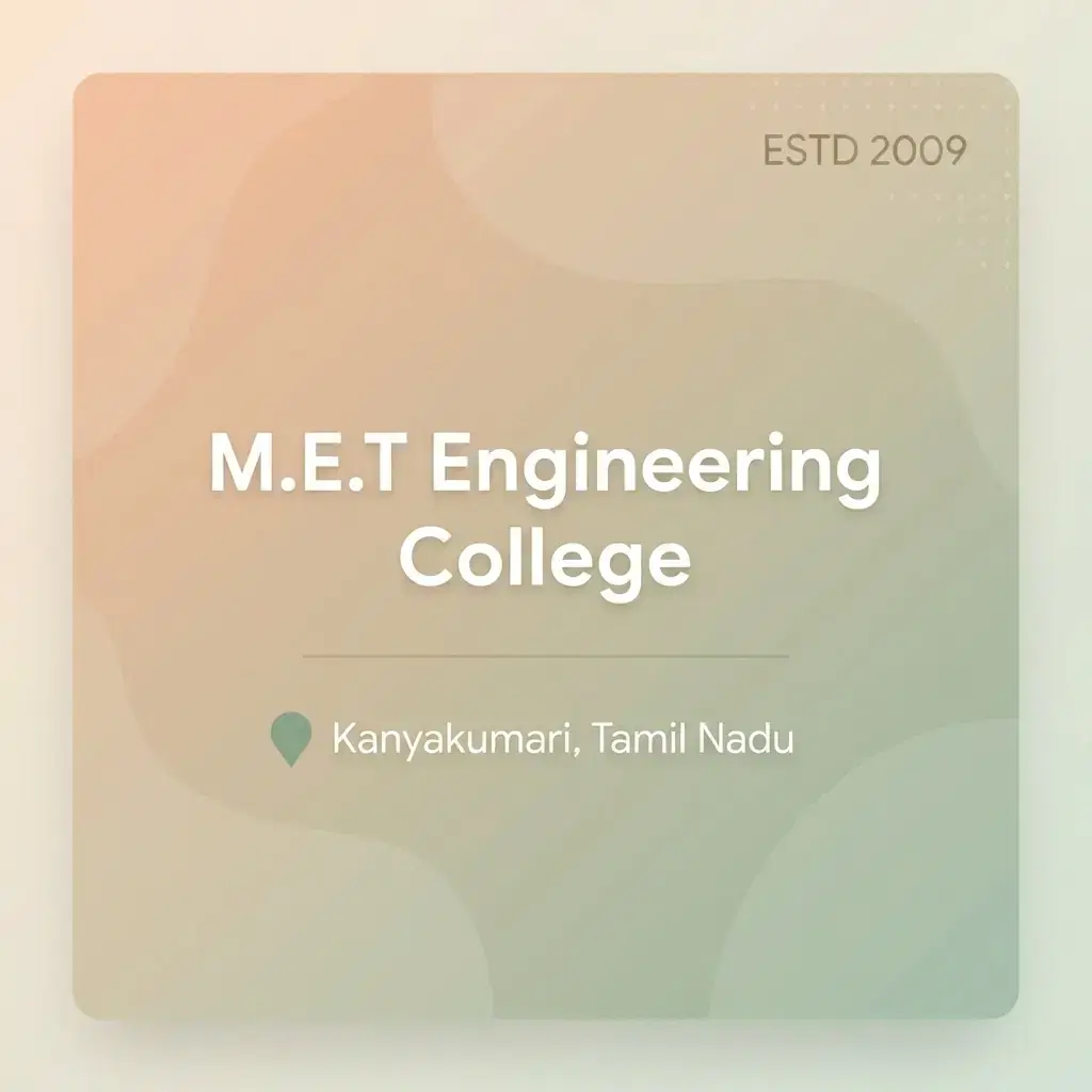 M.E.T Engineering College engineering college in Tamil Nadu information card
