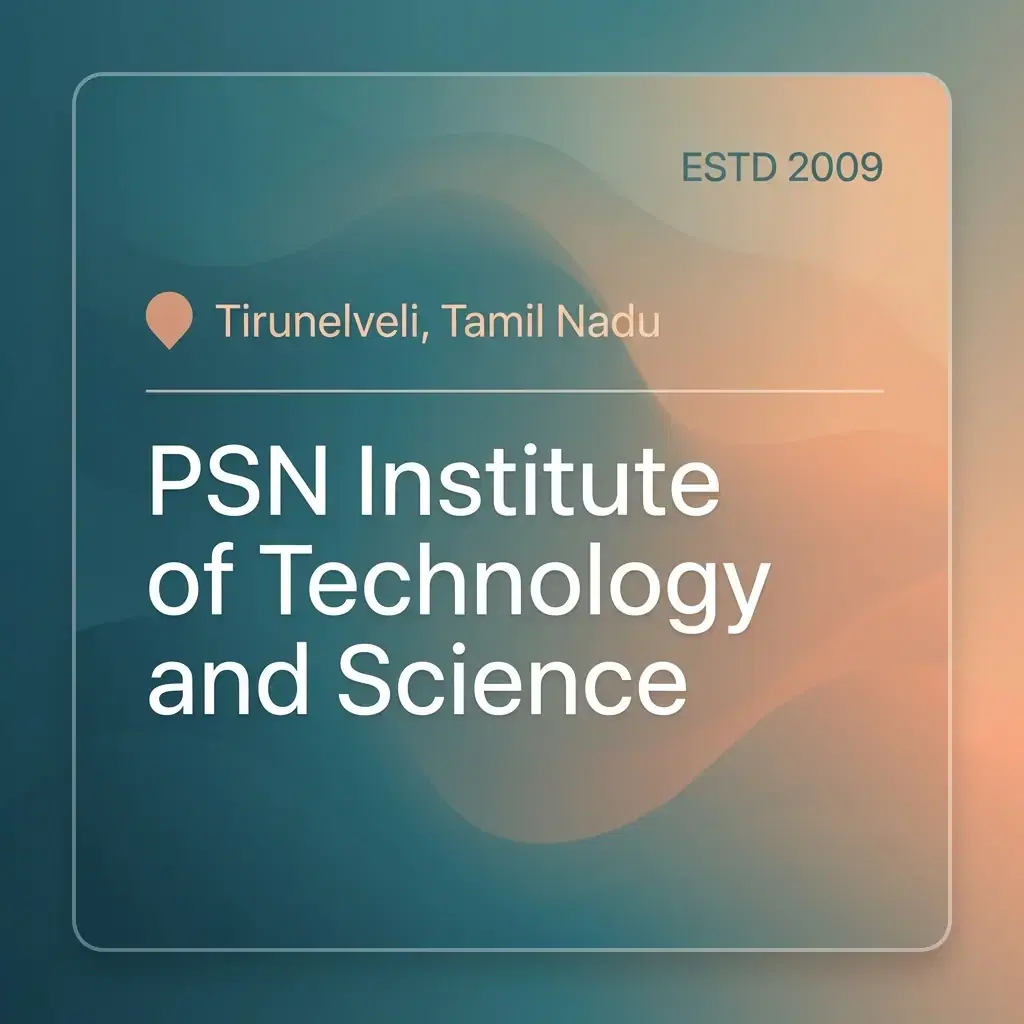 PSN Institute of Technology and Science engineering college in Tamil Nadu information card
