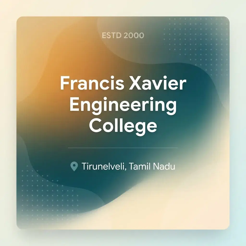 Francis Xavier Engineering College engineering college in Tamil Nadu information card