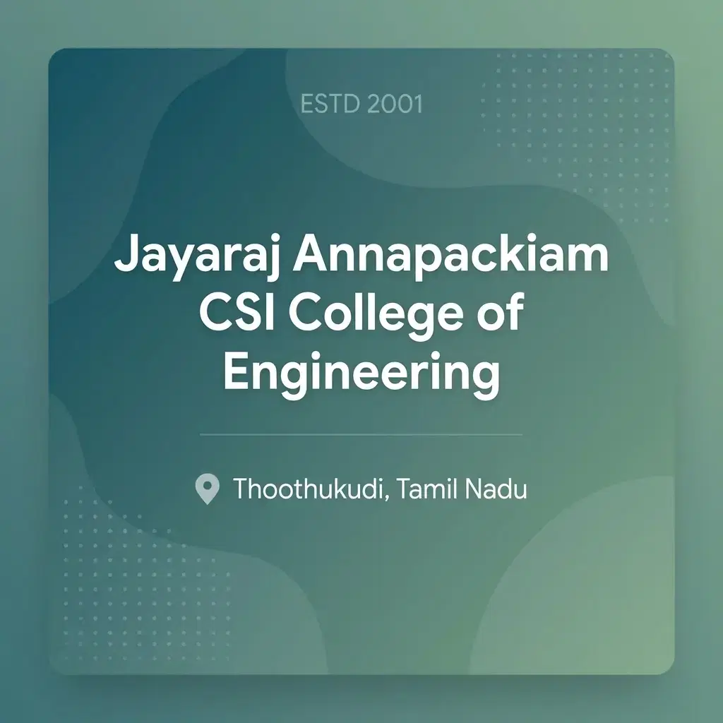 Jayaraj Annapackiam CSI College of Engineering engineering college in Tamil Nadu information card
