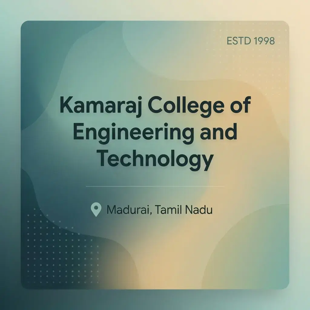 Kamaraj College of Engineering and Technology engineering college in Tamil Nadu information card