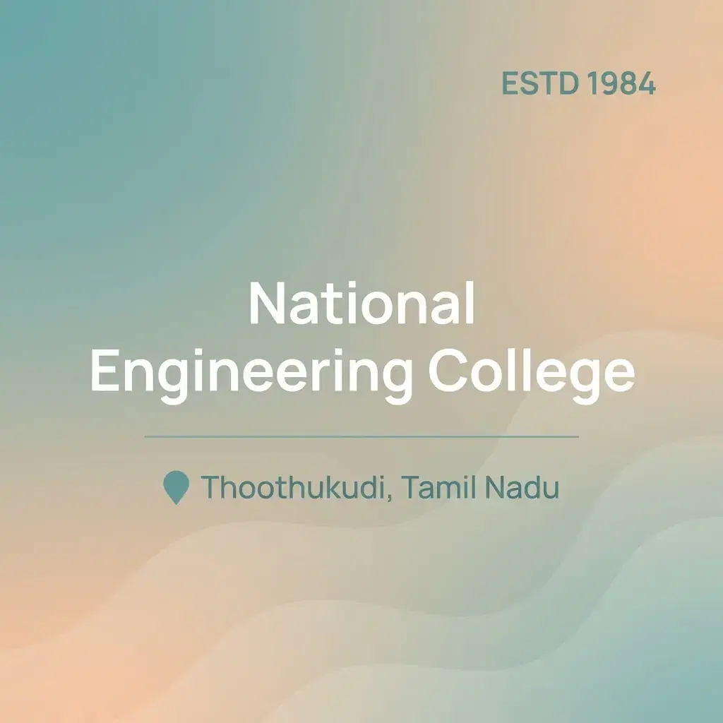 National Engineering College engineering college in Tamil Nadu information card