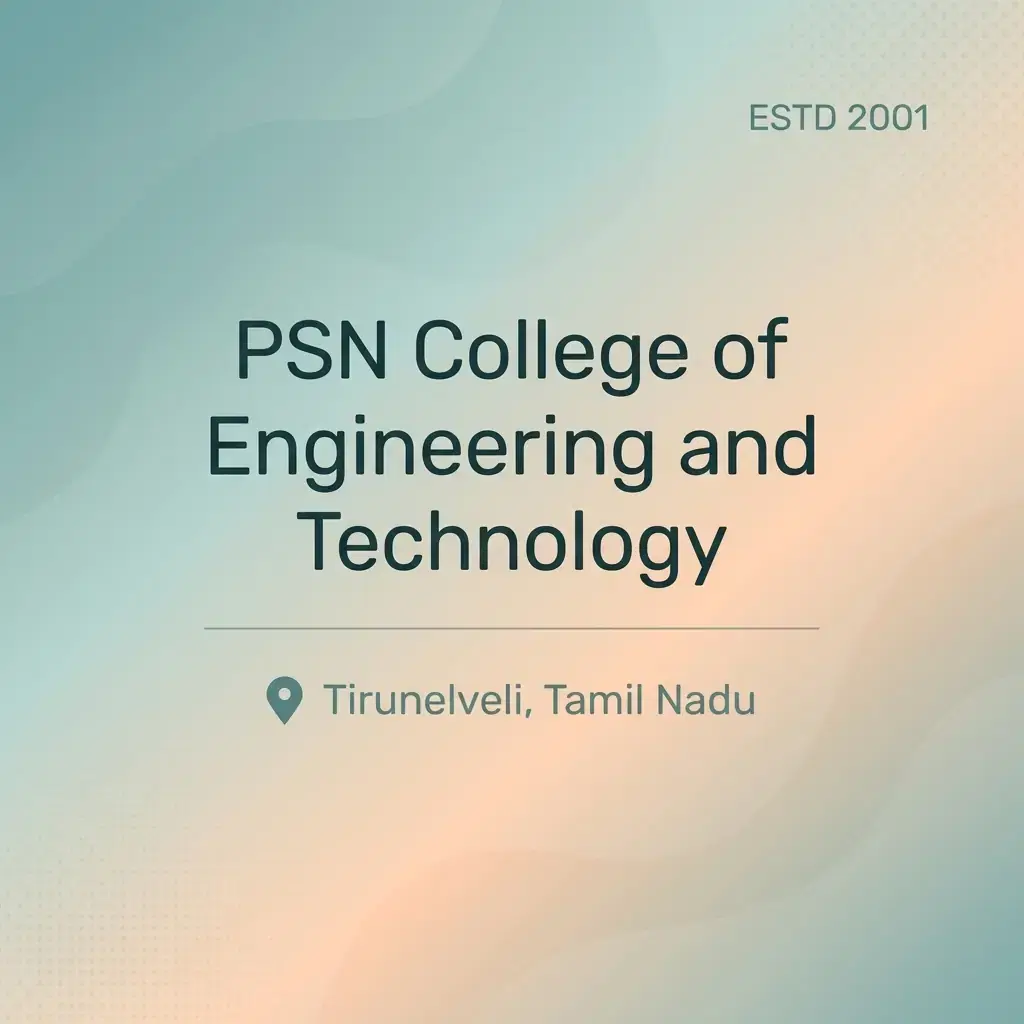 PSN College of Engineering and Technology engineering college in Tamil Nadu information card