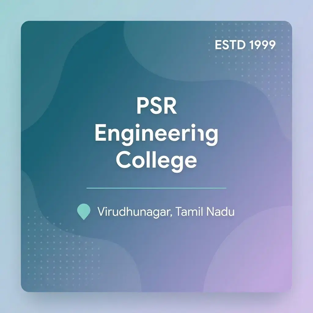 PSR Engineering College engineering college in Tamil Nadu information card