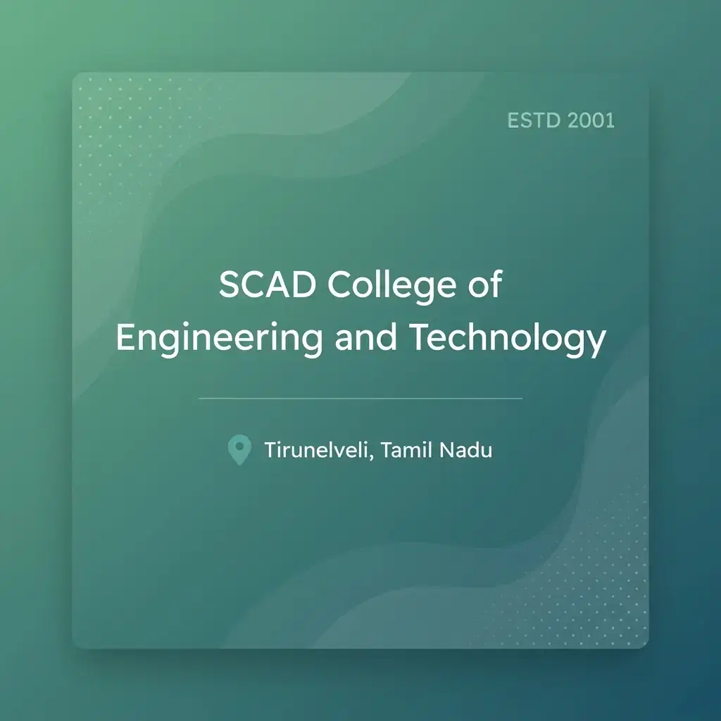 SCAD College of Engineering and Technology engineering college in Tamil Nadu information card
