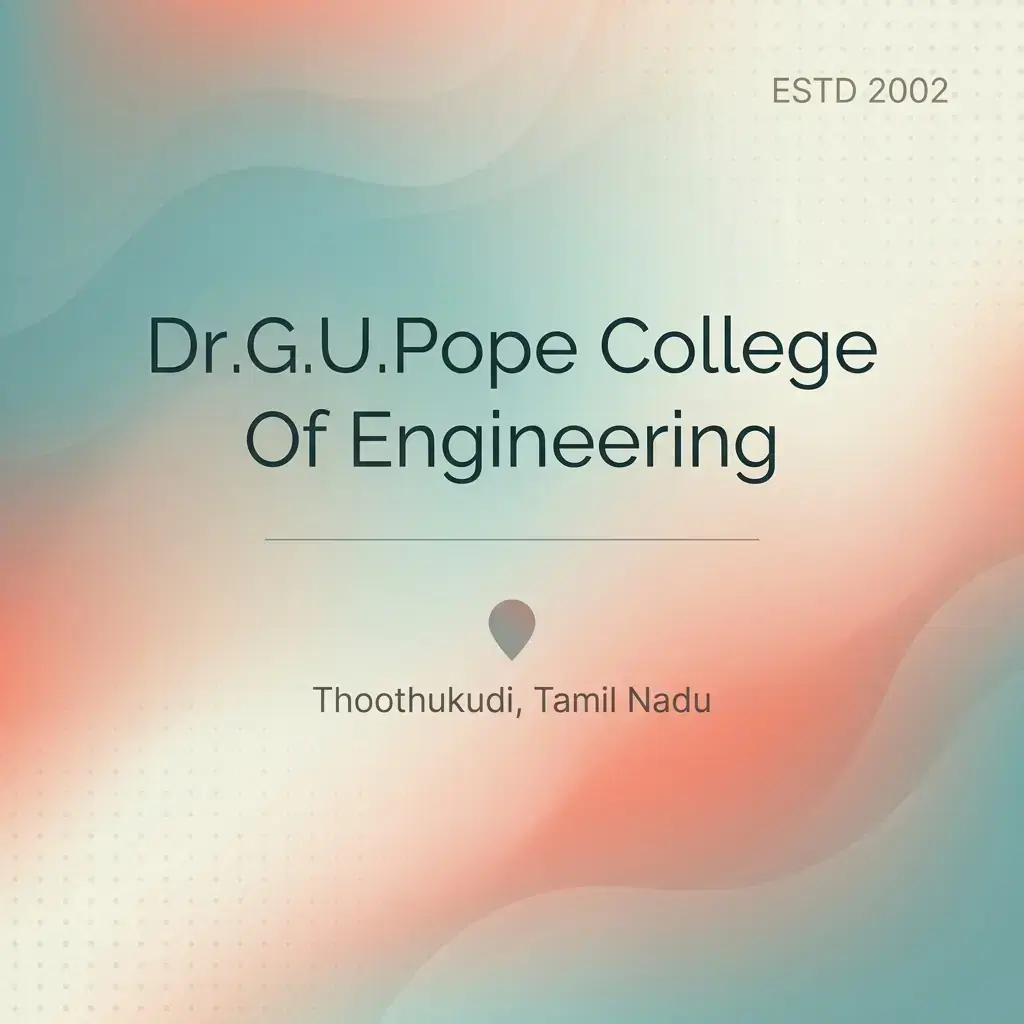 Dr.G.U.Pope College Of Engineering engineering college in Tamil Nadu information card