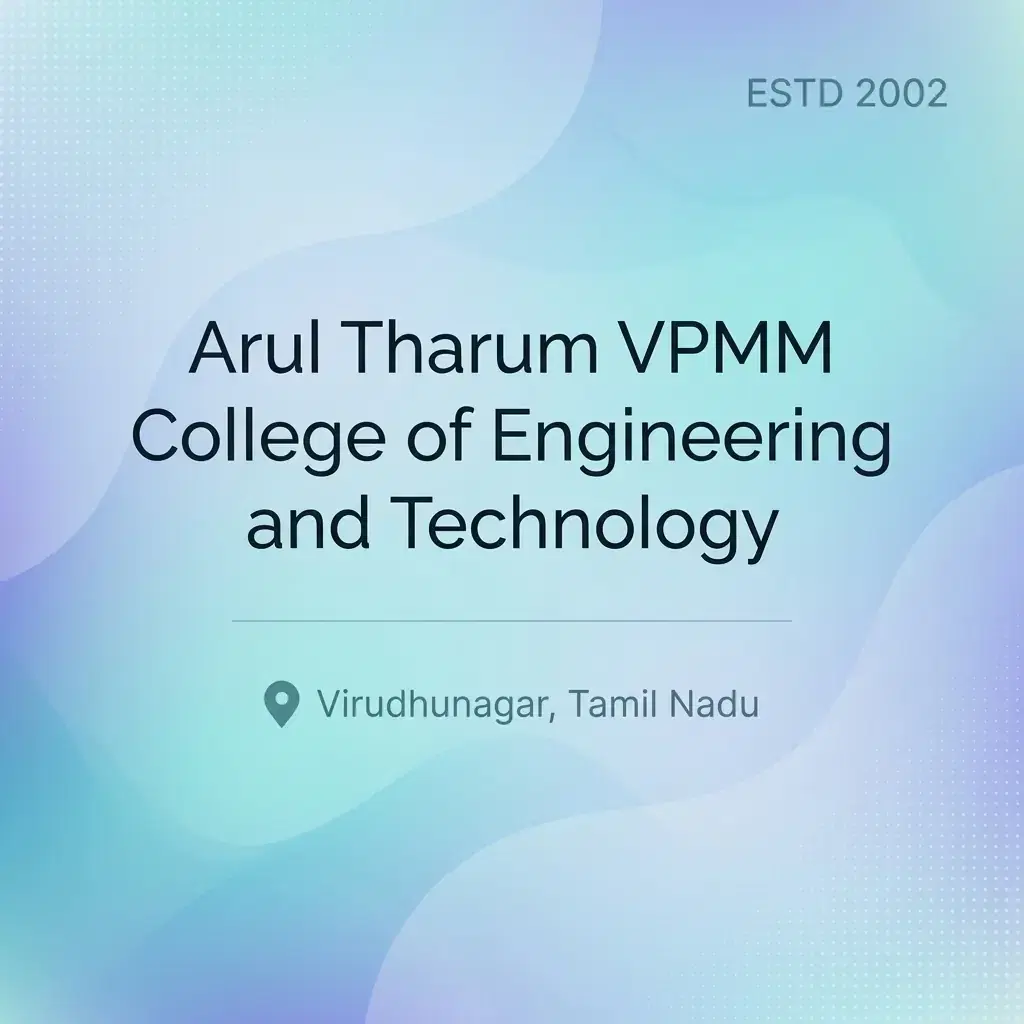 Arul Tharum VPMM College of Engineering and Technology engineering college in Tamil Nadu information card