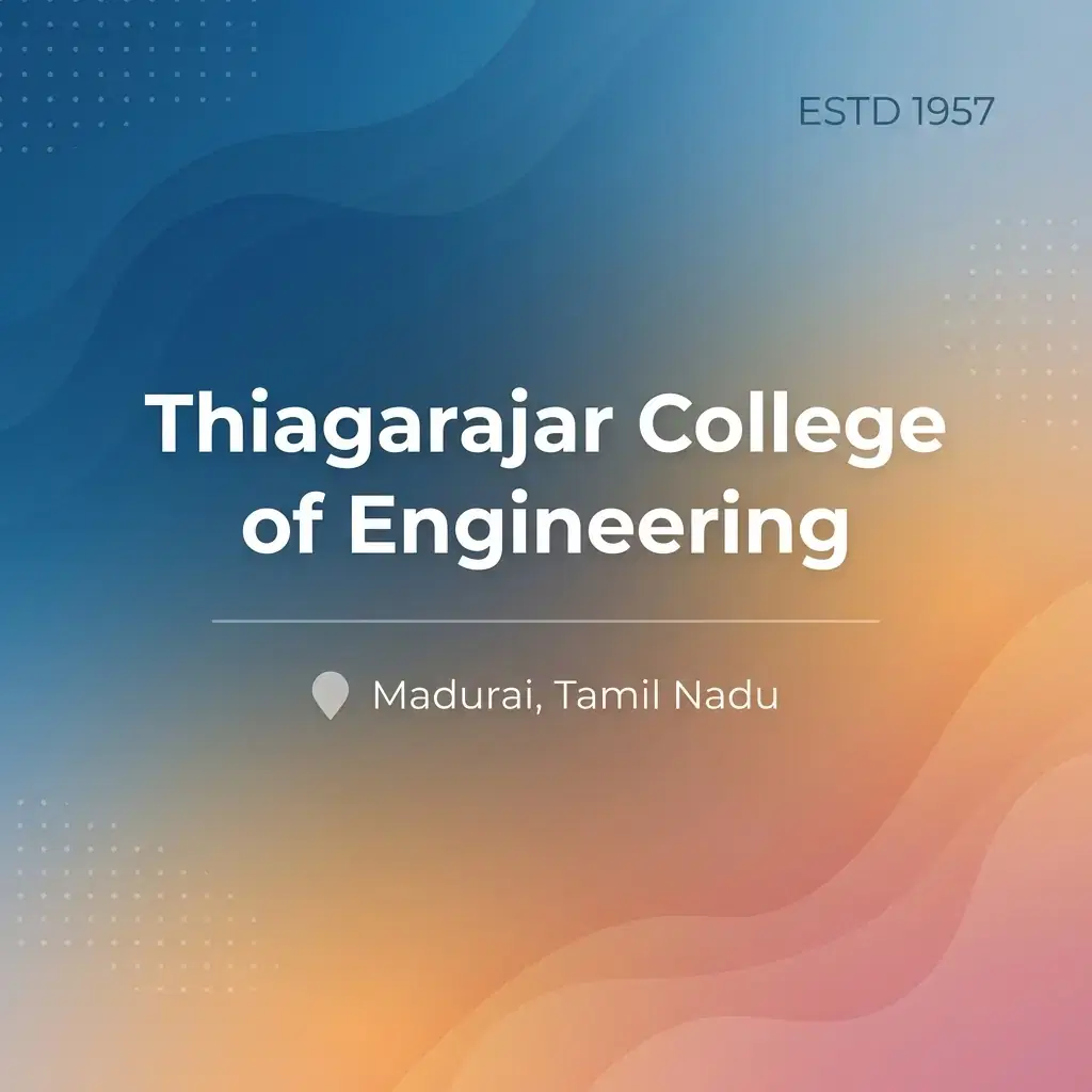 Thiagarajar College of Engineering engineering college in Tamil Nadu information card