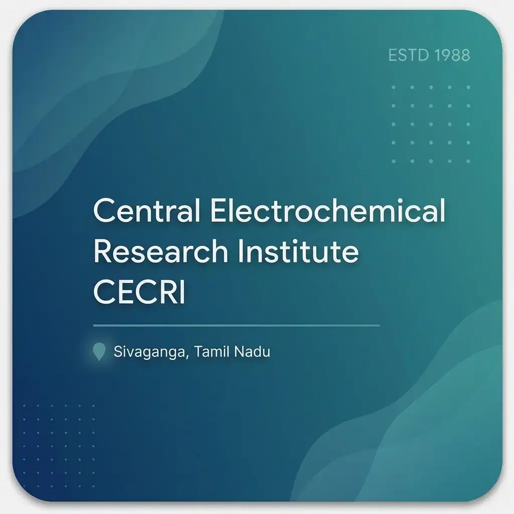 Central Electrochemical Research Institute CECRI engineering college in Tamil Nadu information card