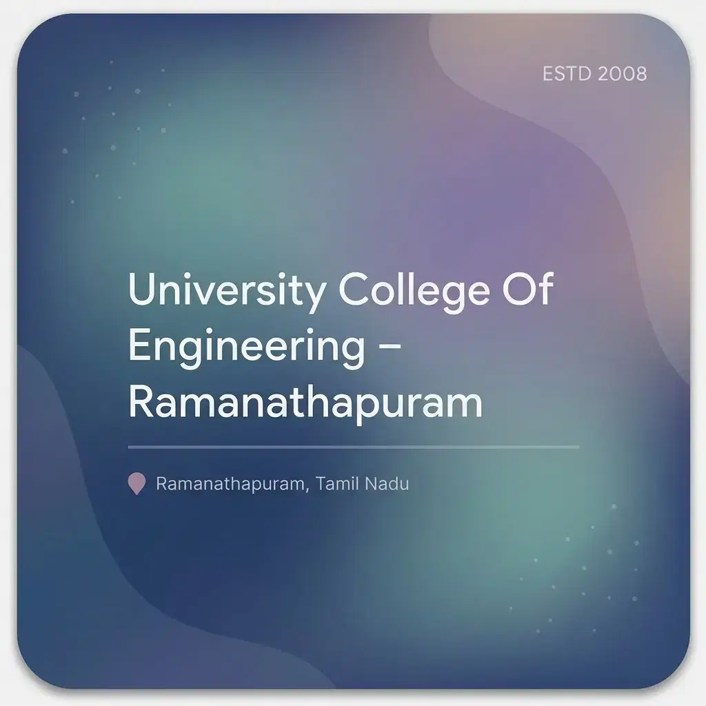 University College Of Engineering – Ramanathapuram engineering college in Tamil Nadu information card