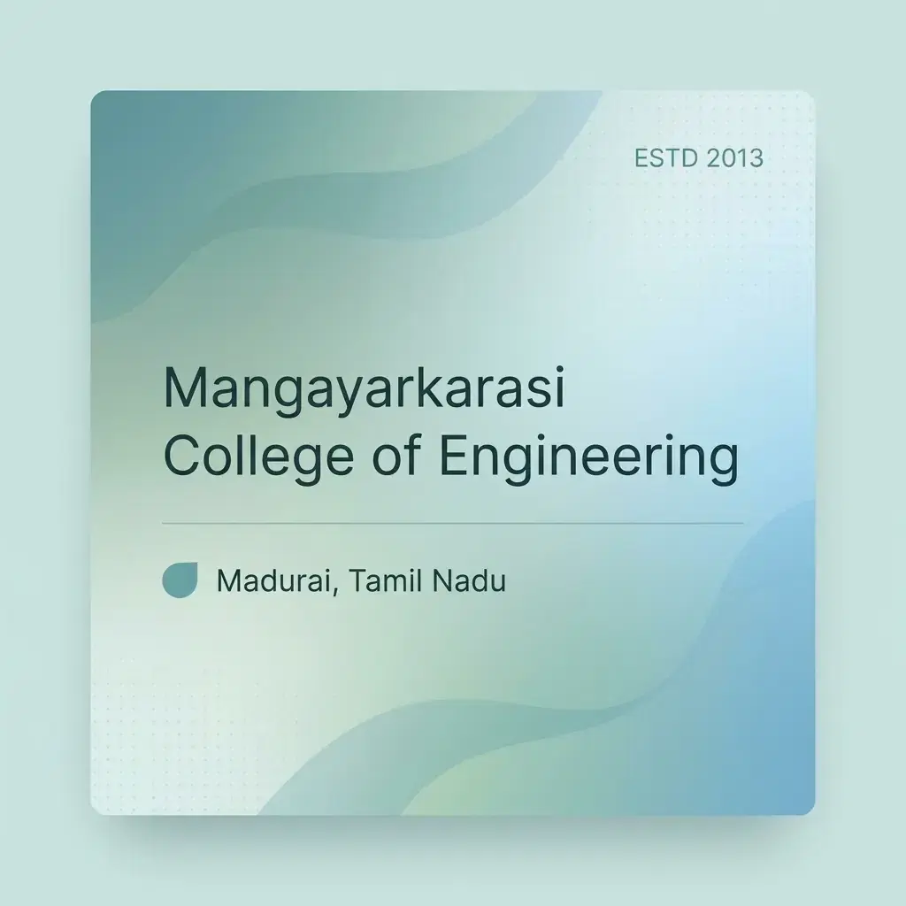 Mangayarkarasi College of Engineering engineering college in Tamil Nadu information card