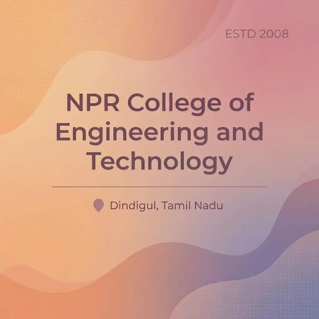 NPR College of Engineering and Technology engineering college in Tamil Nadu information card