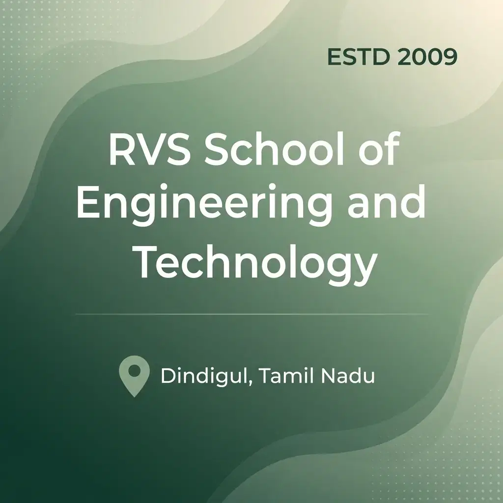 RVS School of Engineering and Technology engineering college in Tamil Nadu information card