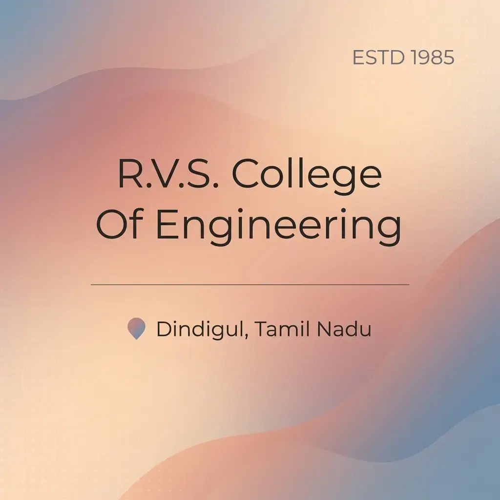 R.V.S. College Of Engineering engineering college in Tamil Nadu information card